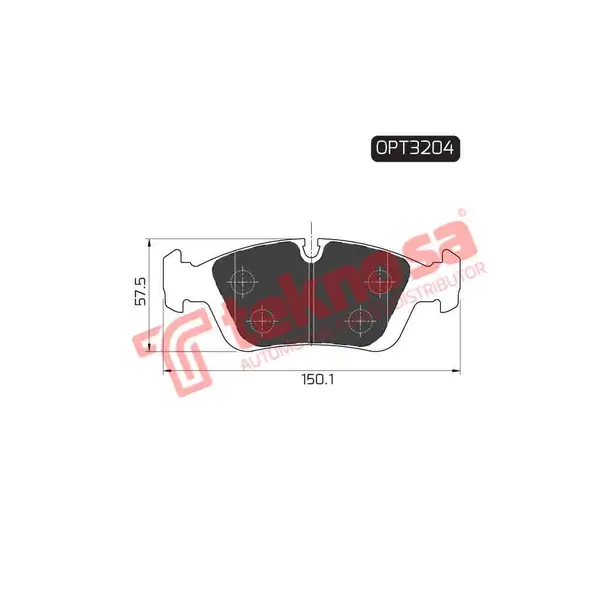 Optima Front Brake Pad OPT3204