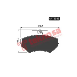 Optima Front Brake Pad OPT3389