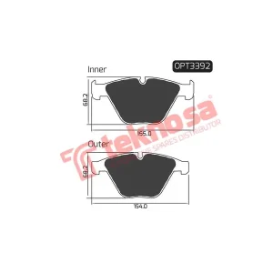 Optima Front Brake Pad OPT3392