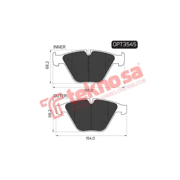Optima Front Brake Pad OPT3545