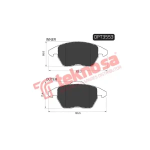 Optima Front Brake Pad OPT3553