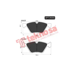 Optima Front Brake Pad OPT3555