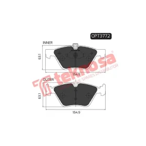 Optima Front Brake Pad OPT3772