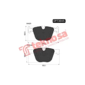 Optima Front Brake Pad OPT3845