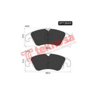 Optima Front Brake Pad OPT3849