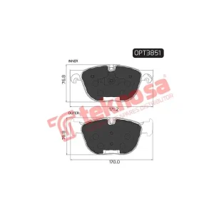 Optima Front Brake Pad OPT3851