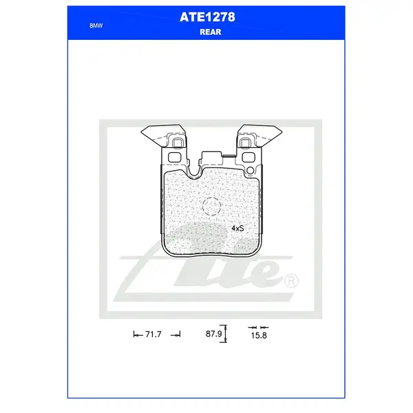 Ate Rear Brake Pad ATE1278