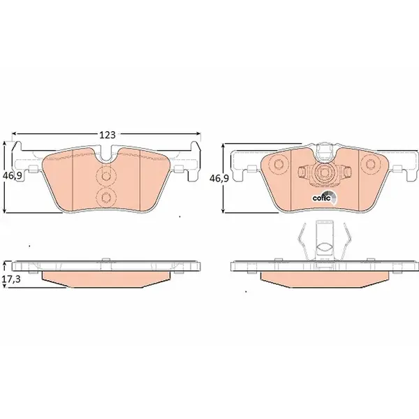 Trw Rear Brake Pad GDB1919