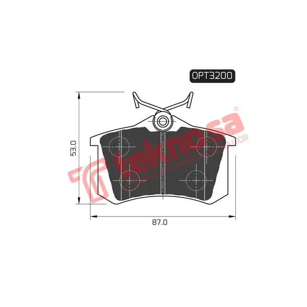 Optima Rear Brake Pad OPT3200