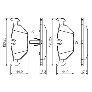 Bosch Rear Brake Pad 0986424484