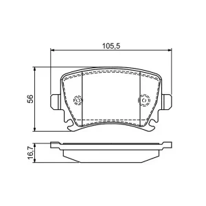Bosch Rear Brake Pad 0986494053