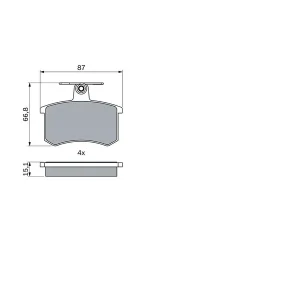 Bosch Rear Brake Pad 0986494059