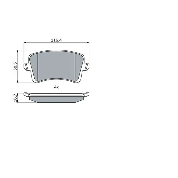 Bosch Rear Brake Pad 0986494254
