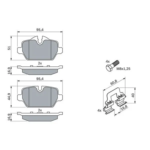 Bosch Rear Brake Pad 0986494269