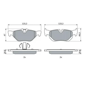 Bosch Rear Brake Pad 0986494272