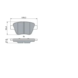 Bosch Rear Brake Pad 0986494416
