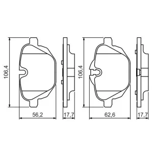 Bosch Rear Brake Pad 0986494432