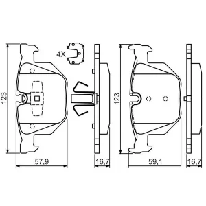 Bosch Rear Brake Pad 0986494540