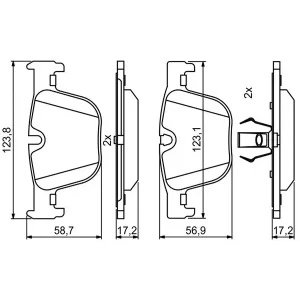 Bosch Rear Brake Pad 0986494786
