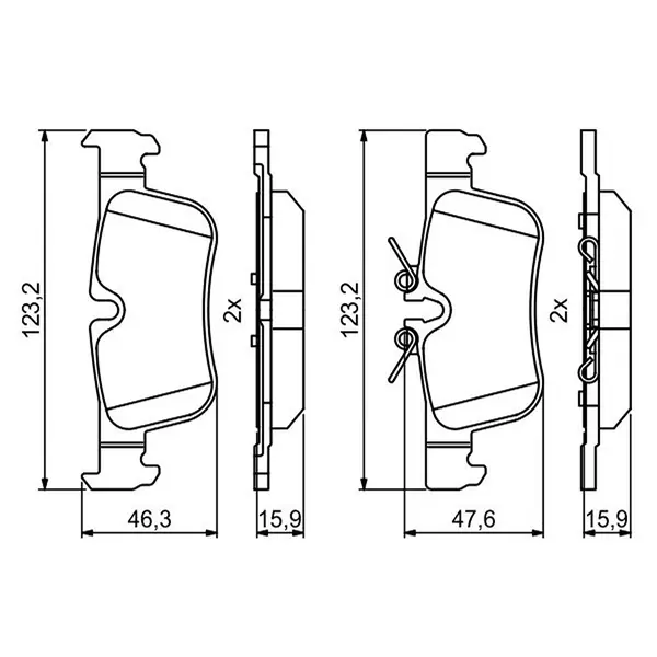 Bosch Rear Brake Pad 0986494812