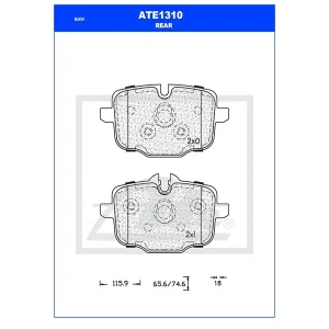 Ate Rear Brake Pad ATE1310