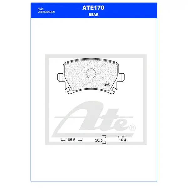 Ate Rear Brake Pad ATE170