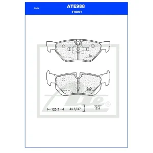 Ate Rear Brake Pad ATE988