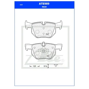 Ate Rear Brake Pad ATE989