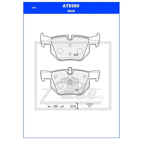 Ate Rear Brake Pad ATE989
