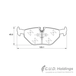 Safeline Rear Brake Pad D3012