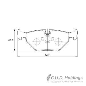 Safeline Rear Brake Pad D3016