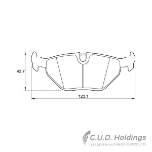 Safeline Rear Brake Pad D3205