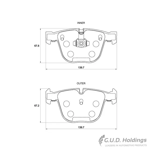 Safeline Rear Brake Pad D3395