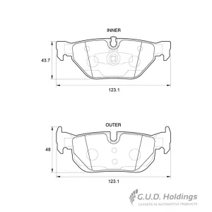 Safeline Rear Brake Pad D3596
