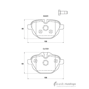 Safeline Rear Brake Pad D4139