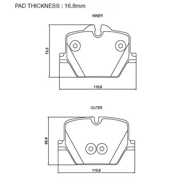 Safeline Rear Brake Pad D4268