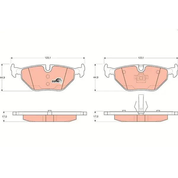 Trw Rear Brake Pad GDB1344