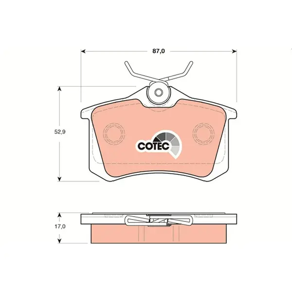 Trw Rear Brake Pad GDB1504