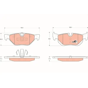 Trw Rear Brake Pad GDB1626