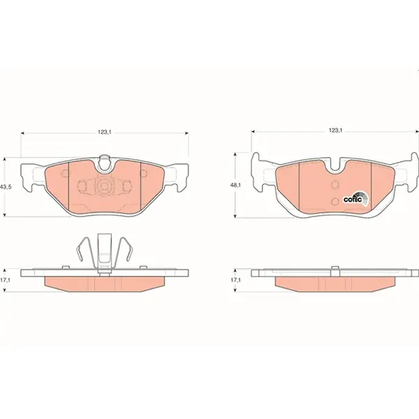 Trw Rear Brake Pad GDB1626