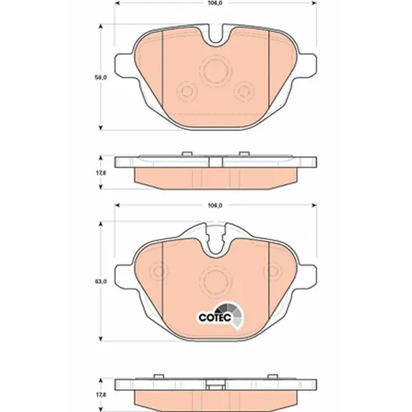 Trw Rear Brake Pad GDB1840