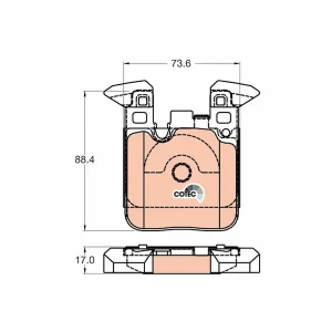 Trw Rear Brake Pad GDB2028