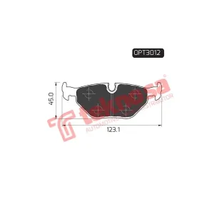 Optima Rear Brake Pad OPT3012