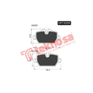 Optima Rear Brake Pad OPT3595