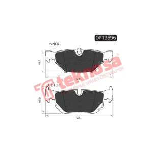 Optima Rear Brake Pad OPT3596