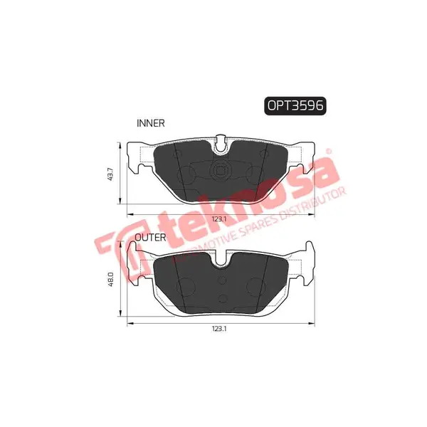 Optima Rear Brake Pad OPT3596