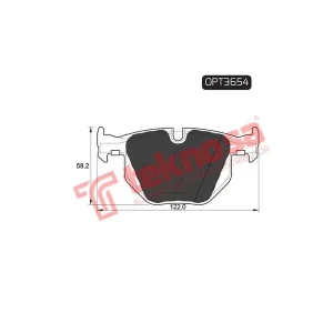 Optima Rear Brake Pad OPT3654