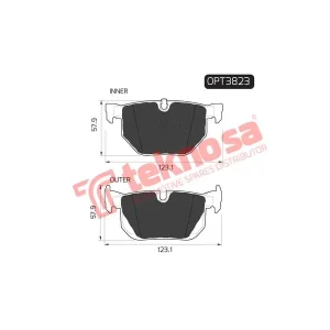 Optima Rear Brake Pad OPT3823