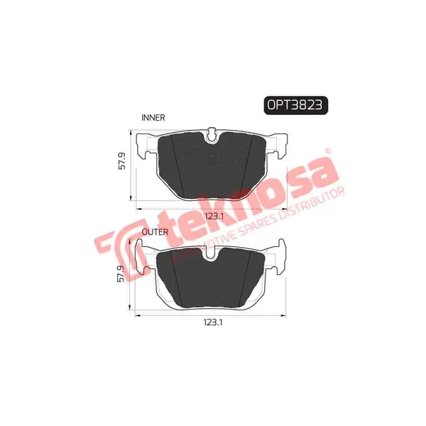 Optima Rear Brake Pad OPT3823