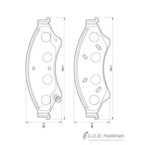 BRAKE PADS FRONT SAFELINE FDB4475 0986494791 ATE1213 D3945